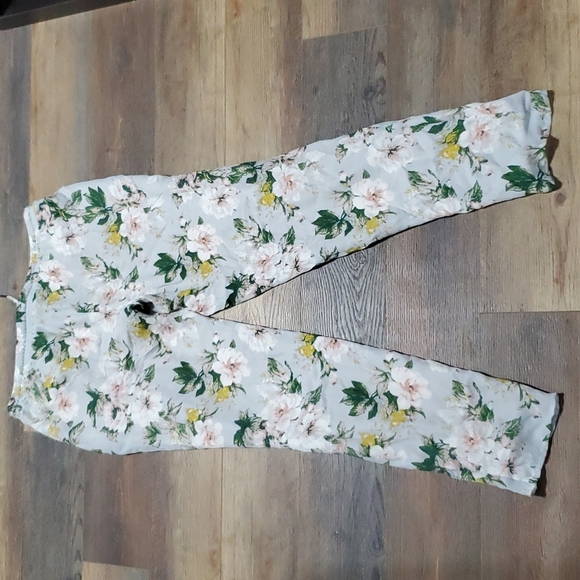 Joie silk floral lined drawstring casual pants with pockets - Picture 8 of 9